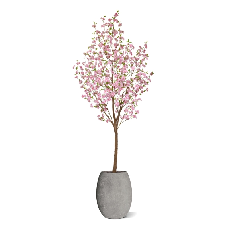 Grande Albero in Fiore Artificiale 260cm Rosa