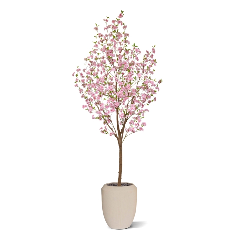Grande Albero in Fiore Artificiale 260cm Rosa