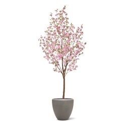 Grande Albero in Fiore Artificiale 260cm Rosa