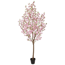 Grande Albero in Fiore Artificiale 260cm Rosa