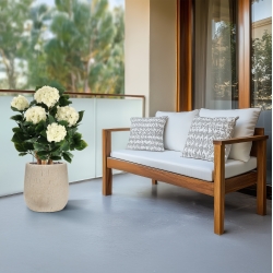 Ortensia Artificiale UV Deluxe 65cm Crema