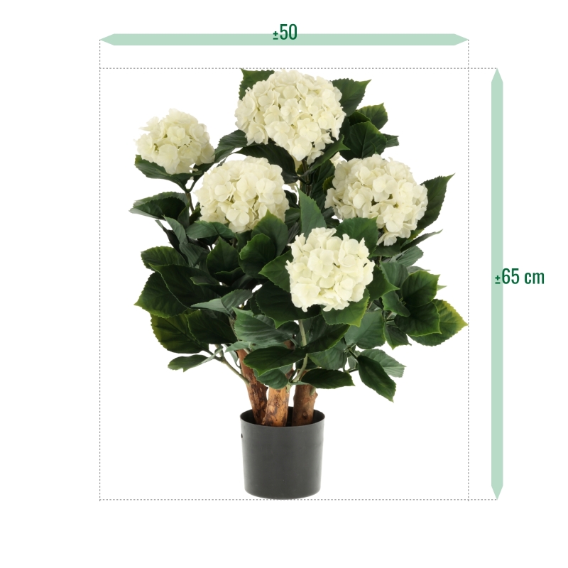 Ortensia Artificiale UV Deluxe 65cm Crema