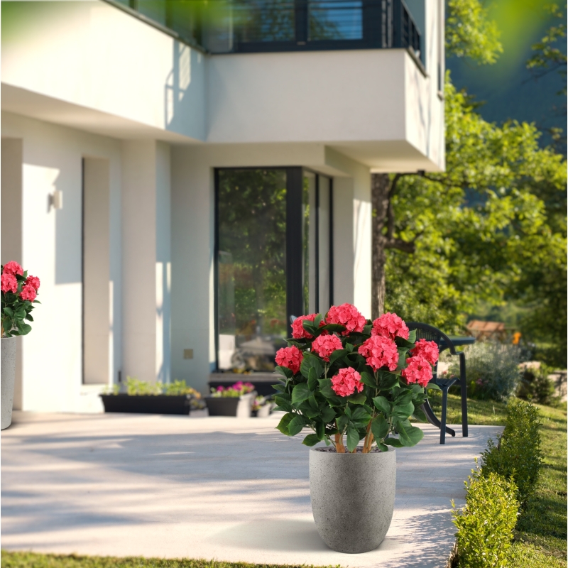 Ortensia Artificiale UV Deluxe 80cm Cerise