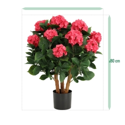 Ortensia Artificiale UV Deluxe 80cm Cerise