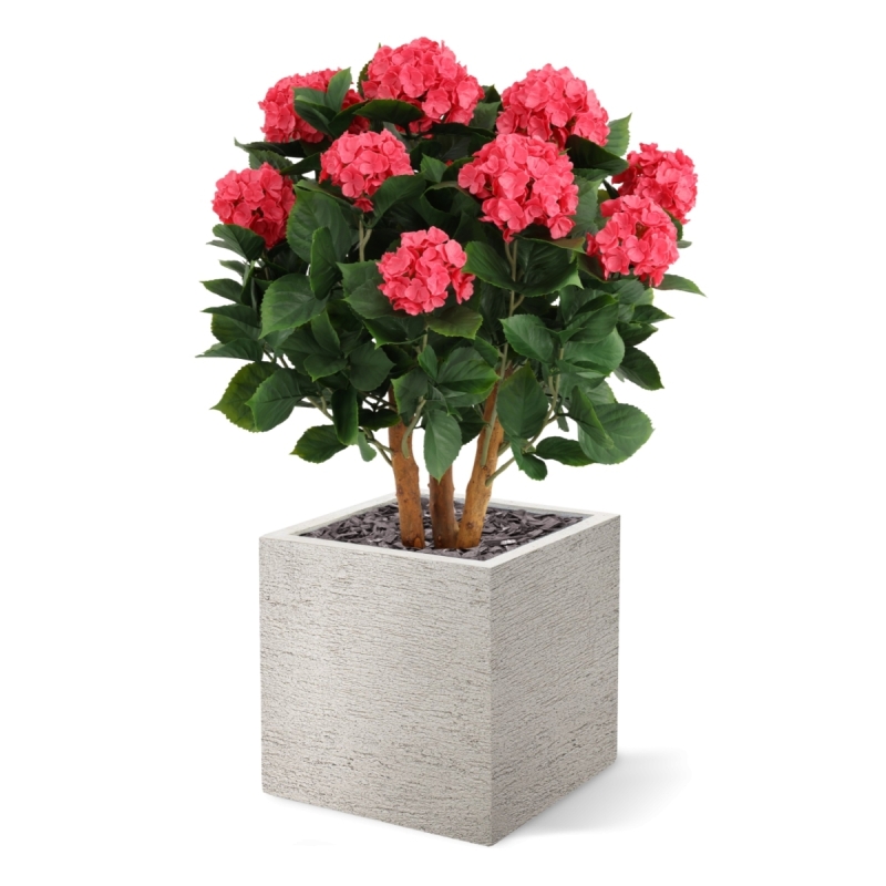 Ortensia Artificiale UV Deluxe 80cm Cerise