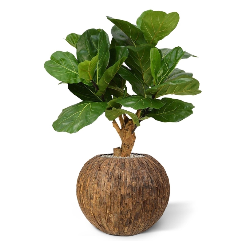Pianta artificiale Lyrata deluxe su stelo 80 cm