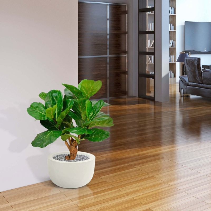 Pianta artificiale Lyrata deluxe su stelo 80 cm