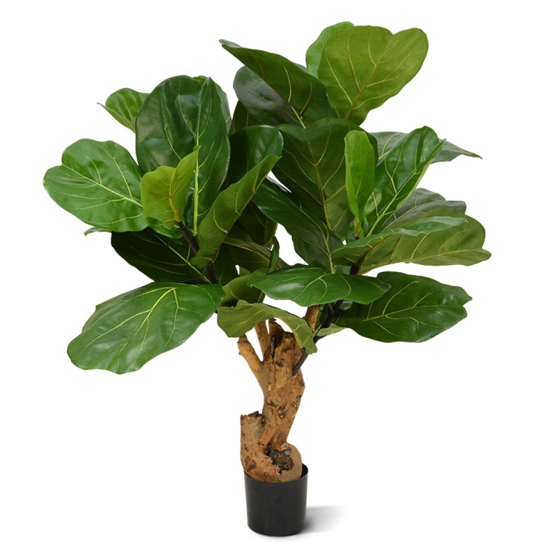 Pianta artificiale Lyrata deluxe su stelo 80 cm