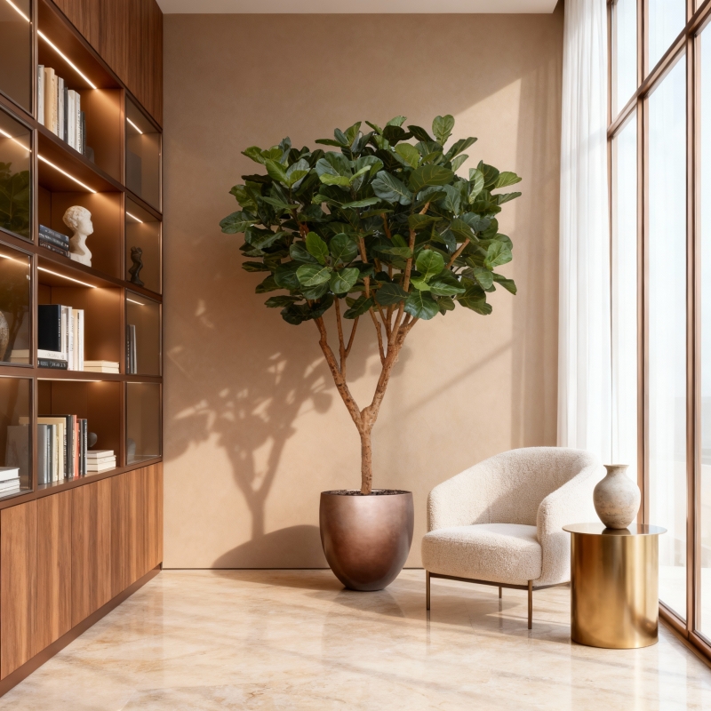 Albero artificiale Ficus Lyrata XL Deluxe 300cm