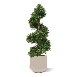Bosso deluxe pianta artificiale a spirale 140 cm - resistente ai raggi UV
