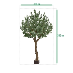 Albero artificiale di eucalipto XL 300 cm