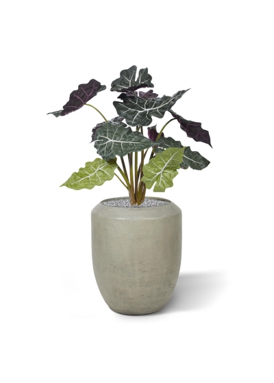 Alocasia rossa pianta artificiale 65 cm