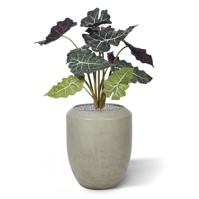 Alocasia rossa pianta artificiale 65 cm