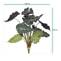 Alocasia rossa pianta artificiale 65 cm