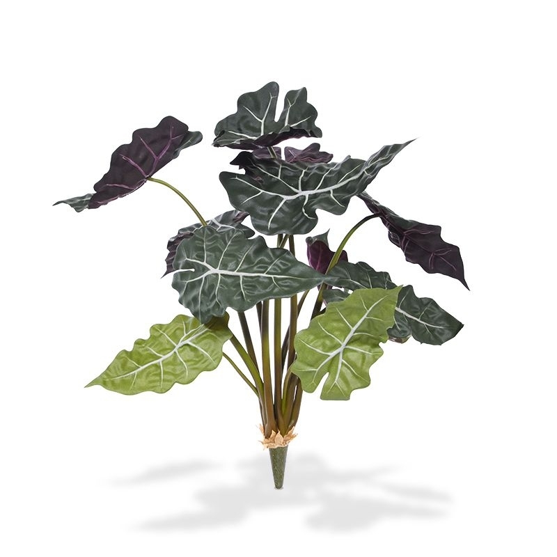 Alocasia rossa pianta artificiale 65 cm
