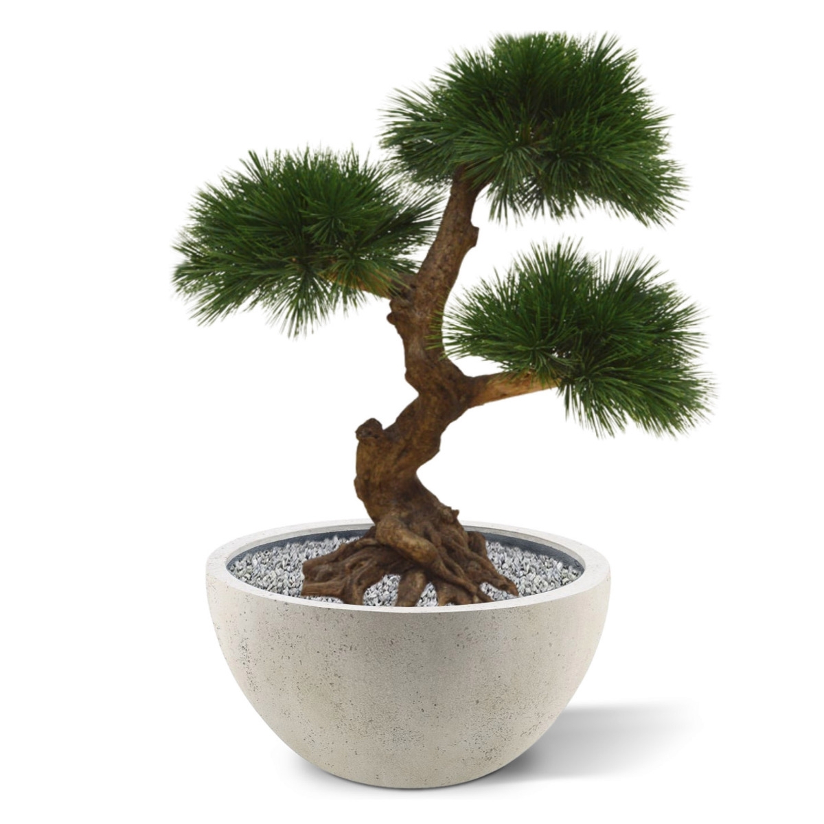 Pinus bonsai artificiale 3 bulbi 60cm - resistente ai raggi UV