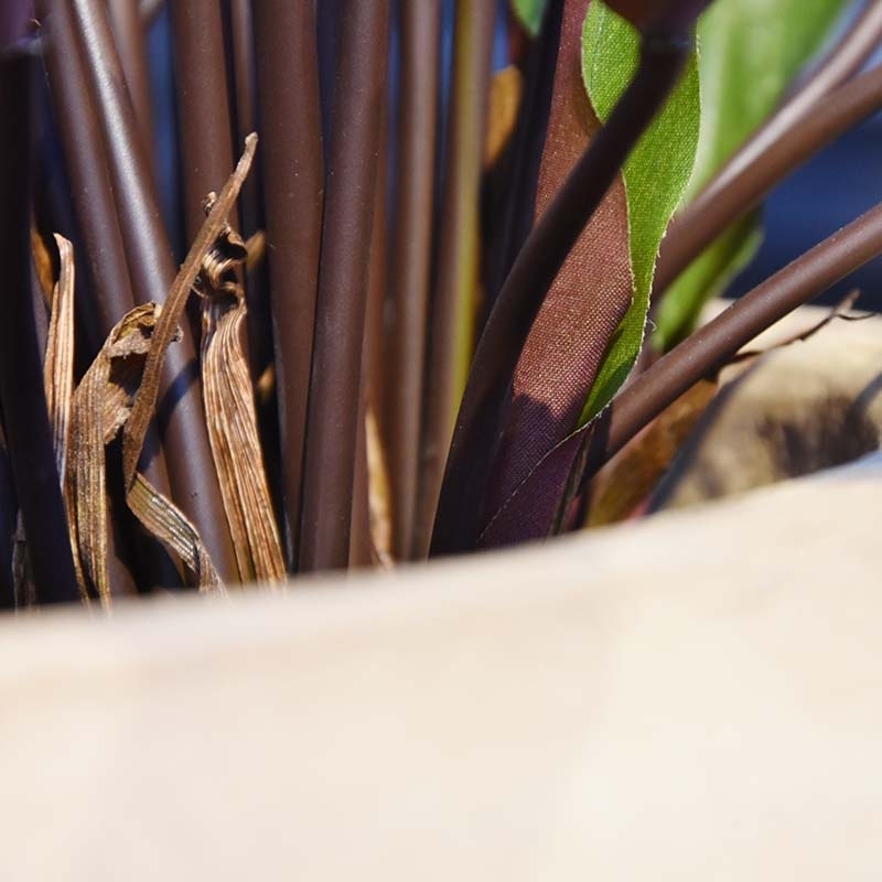 Calathea rossa pianta artificiale 60 cm