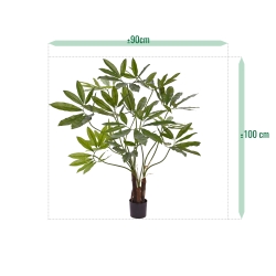 Pianta artificiale Philodendron Fun Bun Deluxe da 100cm