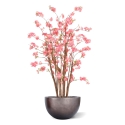 Pianta artificiale Fiore di ciliegio Deluxe 120cm rosa in vaso