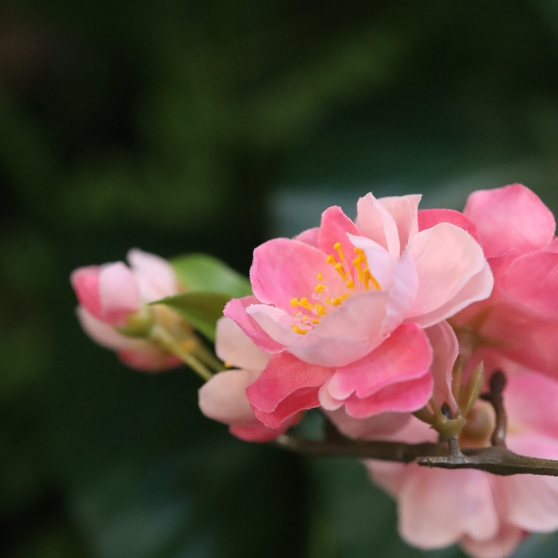 Pianta artificiale Fiore di ciliegio Deluxe 120cm rosa in vaso