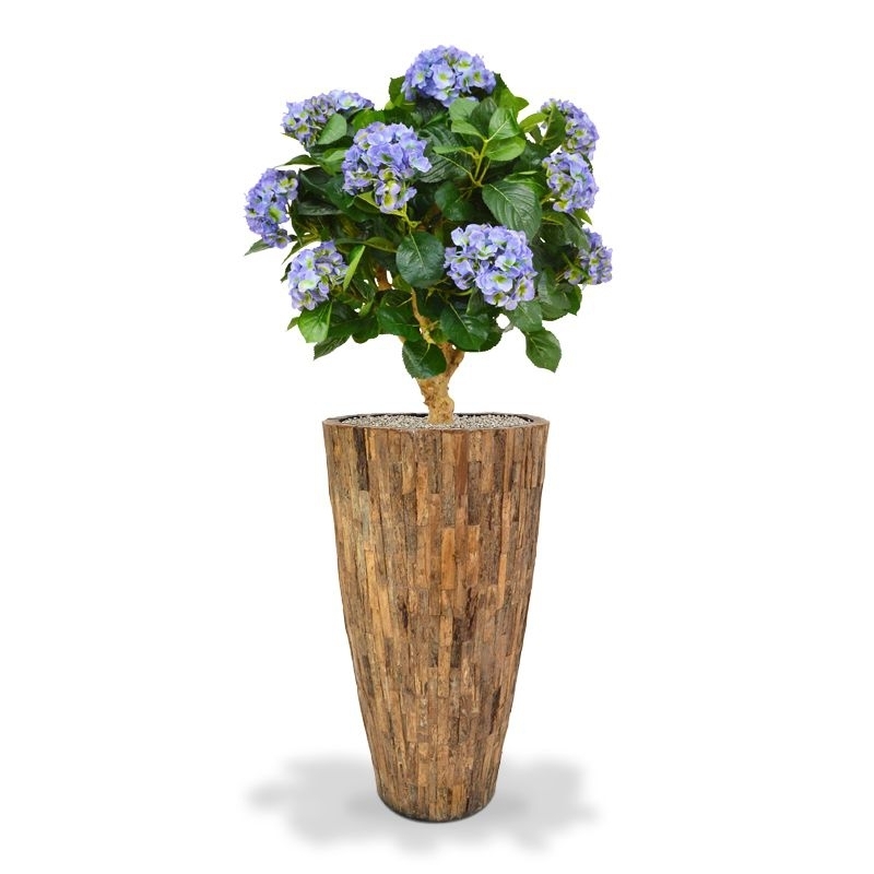 Ortensia Deluxe su tronco 90 cm blu