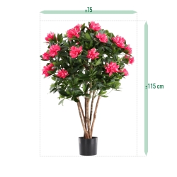 Rododendro Deluxe Artificiale 115cm Cerise