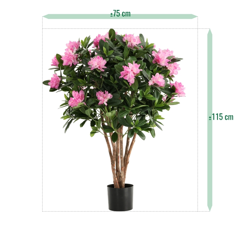 Rododendro Deluxe Artificiale 115cm Viola