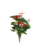Pianta artificiale di Anthurium 60 cm - rosso