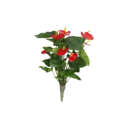 Pianta artificiale di Anthurium 60 cm - rosso