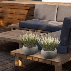 Pianta finta di lavanda 30cm UV crema