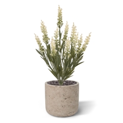 Pianta finta di lavanda 30cm UV crema