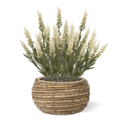 Pianta finta di lavanda 30cm UV crema