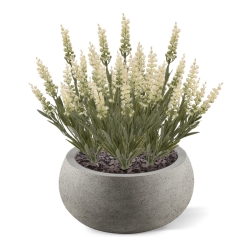 Pianta finta di lavanda 30cm UV crema