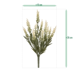 Pianta finta di lavanda 30cm UV crema
