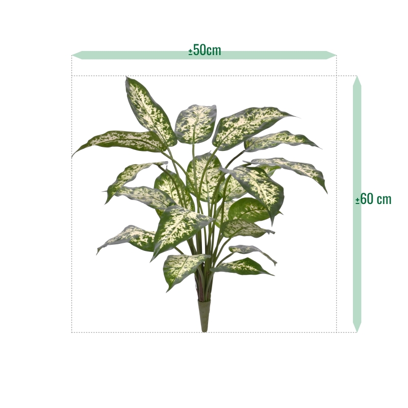 Pianta Dieffenbachia Artificiale 60cm Deluxe