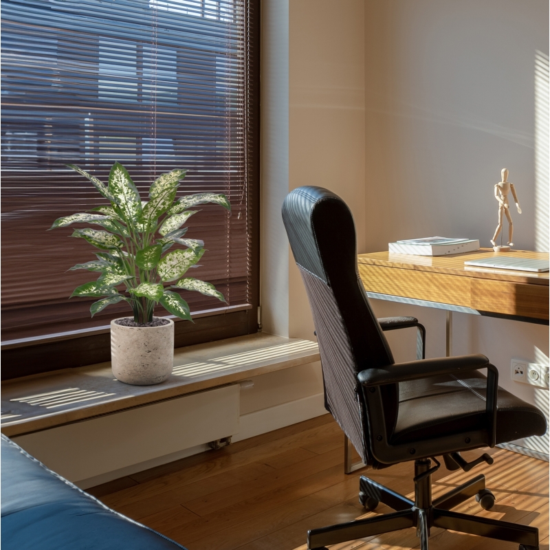 Pianta Artificiale Dieffenbachia Deluxe 60cm in vaso