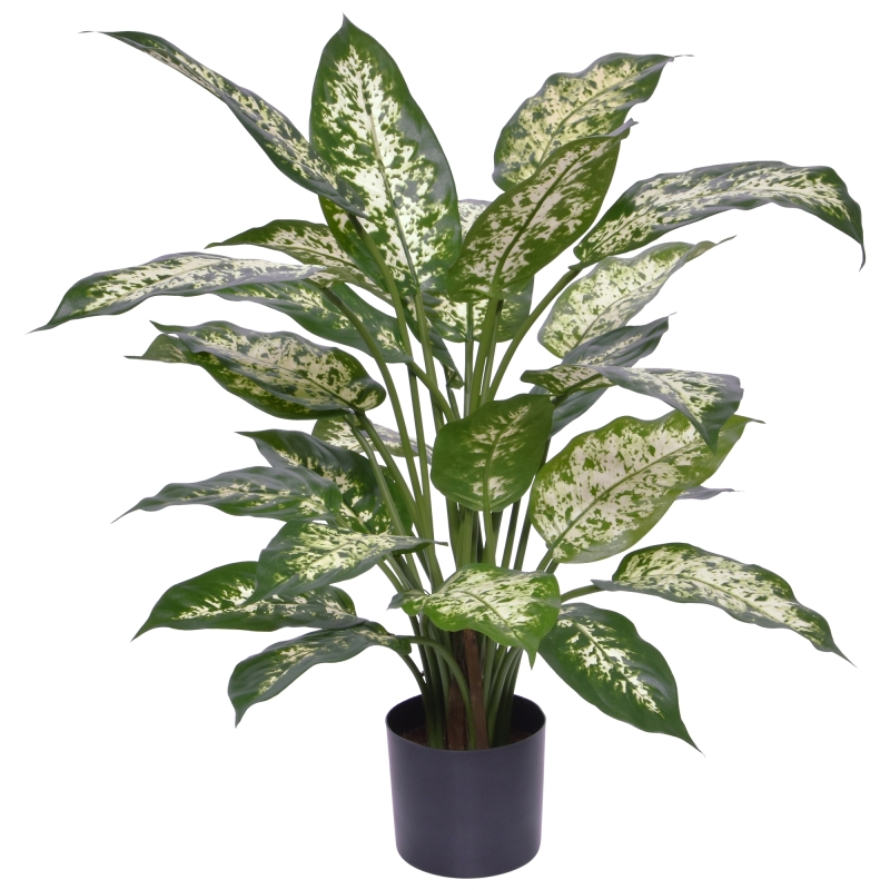 Pianta Artificiale Dieffenbachia Deluxe 60cm in vaso
