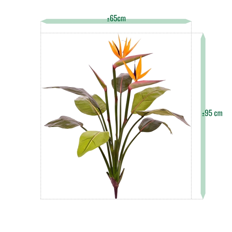Bouquet artificiale di Strelitzia 75 cm