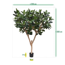 Albero artificiale Elastica Robusta XL 300cm verde