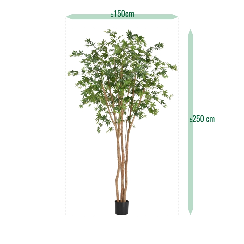 Artificiale Acero Albero Deluxe Verde 250cm su fusto