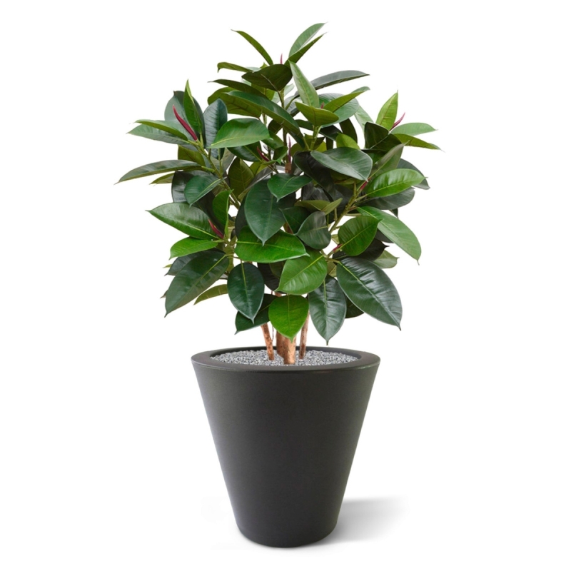Pianta artificiale Elastica Robusta 90 cm - verde