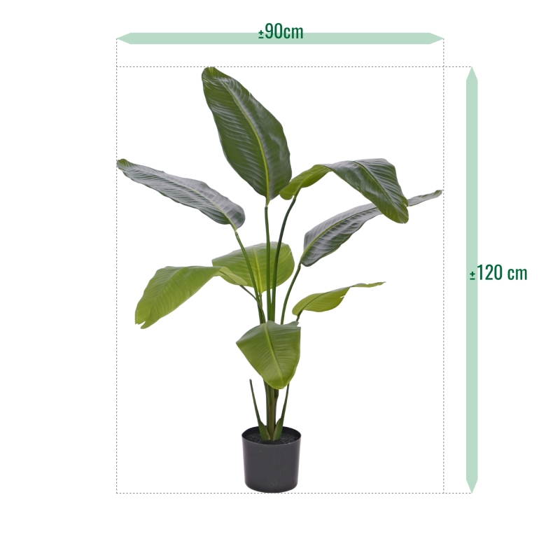 Pianta artificiale di Strelitzia Nicolai 120cm