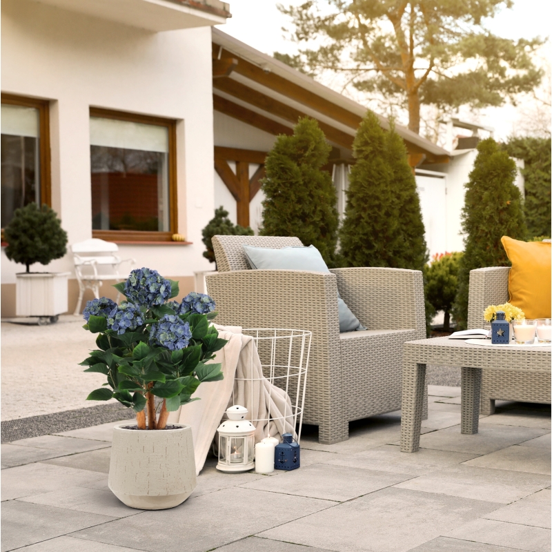 Ortensia Artificiale UV Deluxe 65cm Blu