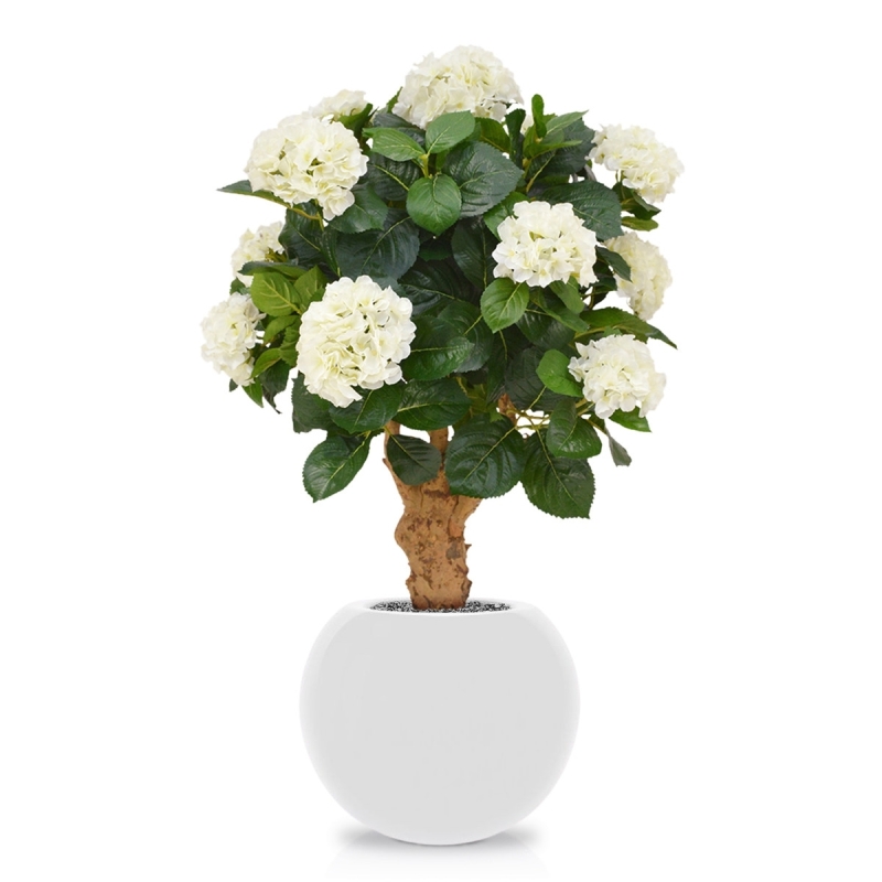 Ortensia Deluxe su tronco 90 cm crema