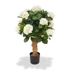 Ortensia Deluxe su tronco 90 cm crema