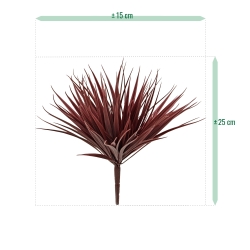 Erba artificiale di bambù 25 cm UV Borgogna