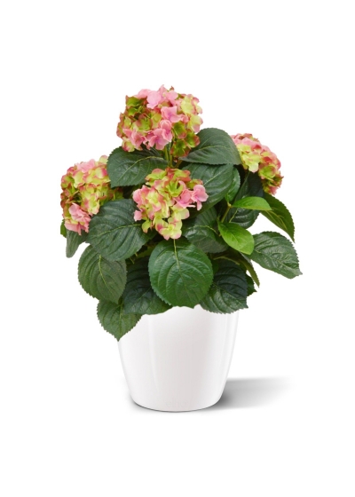 Pianta artificiale di ortensia deluxe 45 cm - rosa