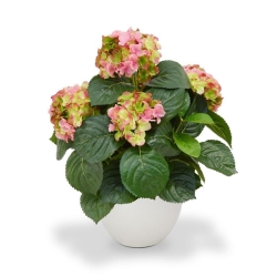 Pianta artificiale di ortensia deluxe 45 cm - rosa