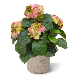 Pianta artificiale di ortensia deluxe 45 cm - rosa