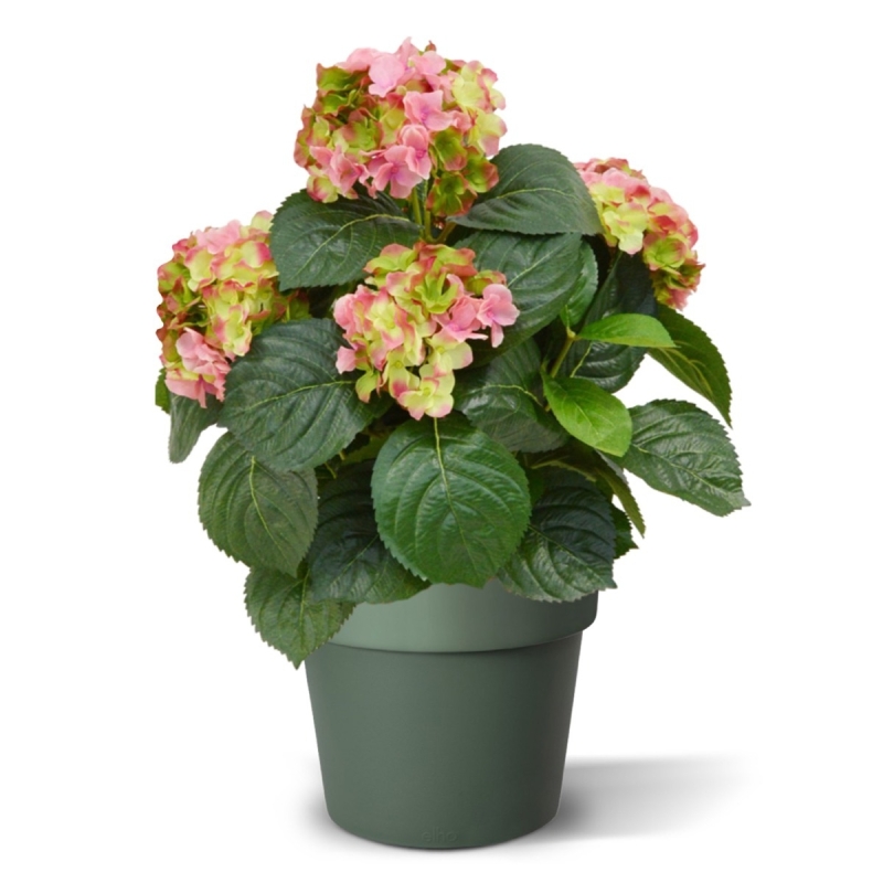 Pianta artificiale di ortensia deluxe 45 cm - rosa